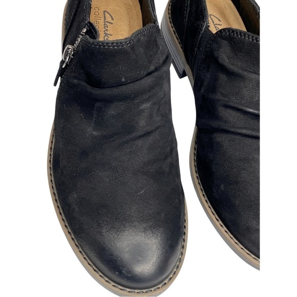 Clarks Collection Leather Side Zip Camzin Pace Black Women’s Sz 9 - Picture 8 of 8